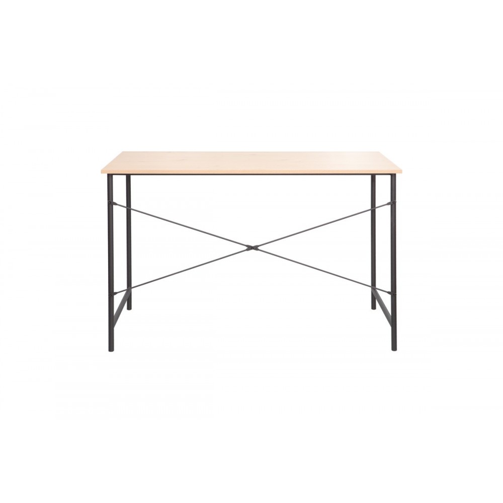 Γραφείο εργασίας "SENZIA" από μέταλλο σε χρώμα φυσικό/μαύρο 120x60x75