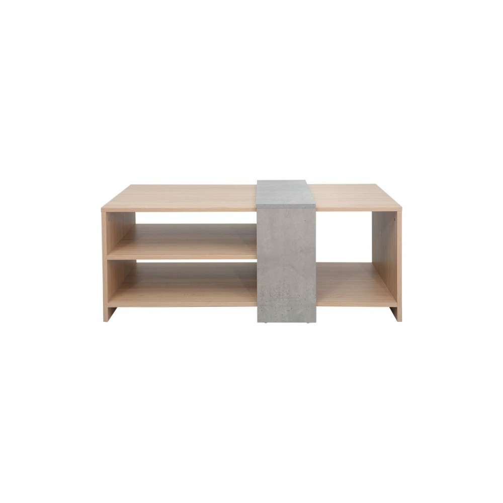 Τραπέζι σαλονιού "COZETO" σε χρώμα φυσικό/γκρι cement 100x53x41.5