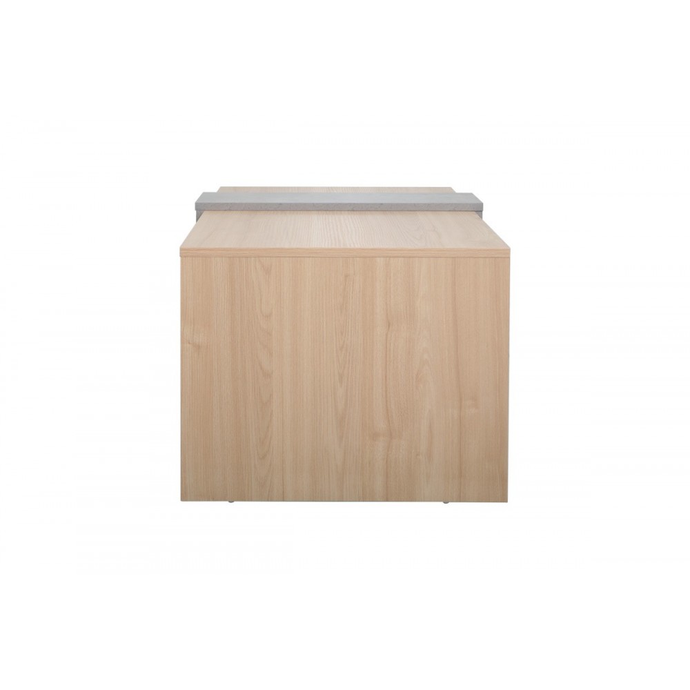 Τραπέζι σαλονιού "COZETO" σε χρώμα φυσικό/γκρι cement 100x53x41.5