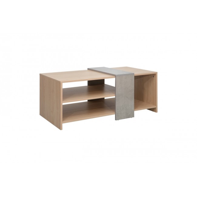 Τραπέζι σαλονιού "COZETO" σε χρώμα φυσικό/γκρι cement 100x53x41.5