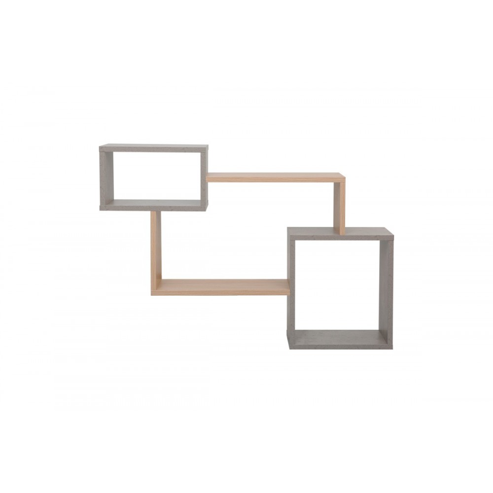 Ράφι τοίχου "BELDRA" σε χρώμα φυσικό/γκρι cement 84x15x57.8