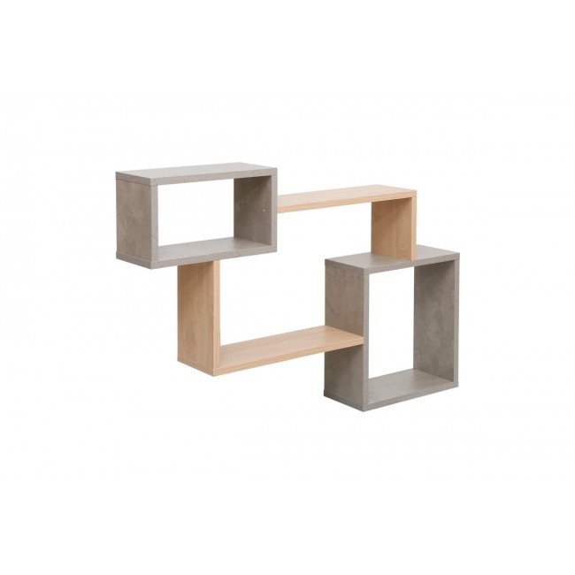 Ράφι τοίχου "BELDRA" σε χρώμα φυσικό/γκρι cement 84x15x57.8