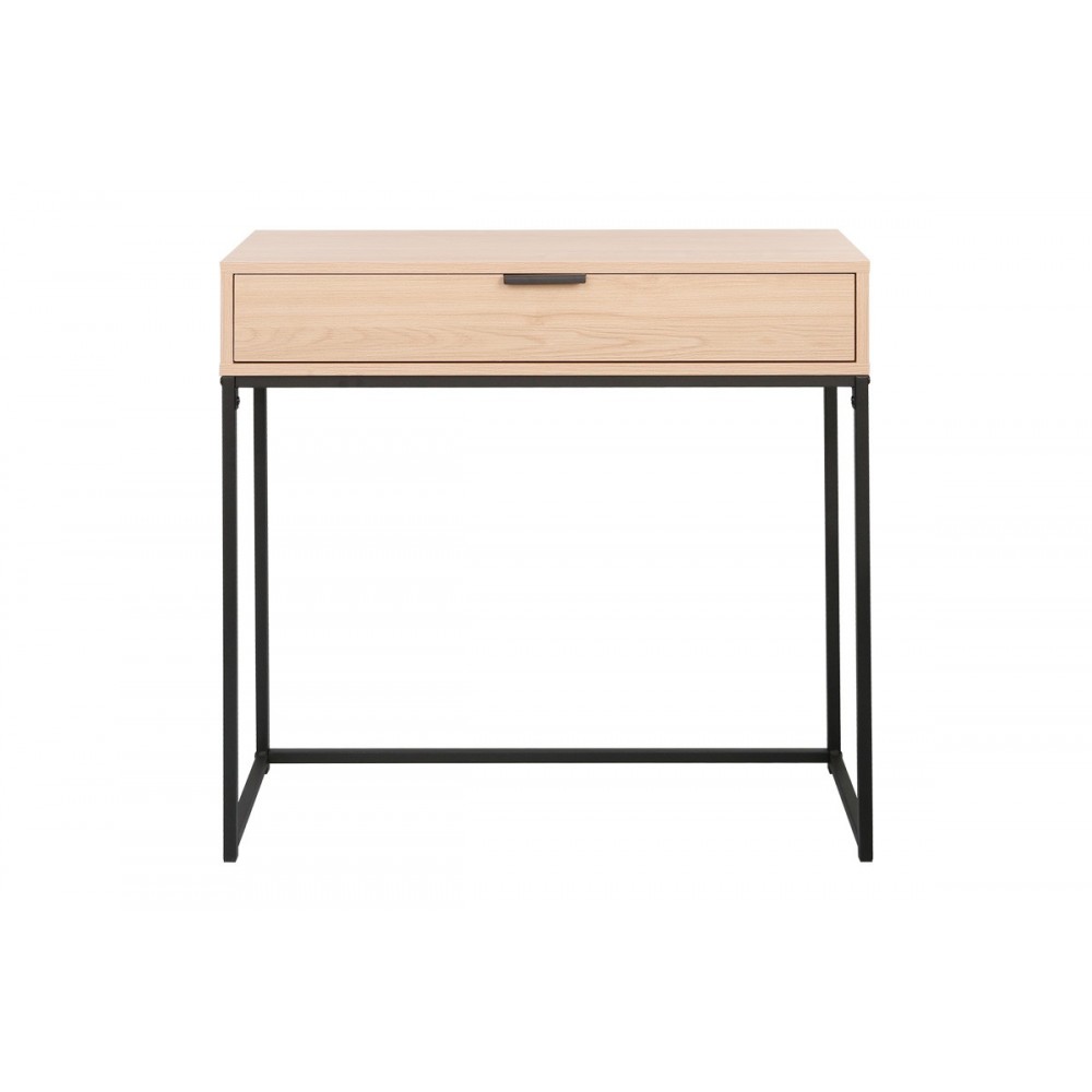 Κονσόλα "JOUMPA" από μέταλλο σε χρώμα φυσικό/μαύρο 80x28x76.5