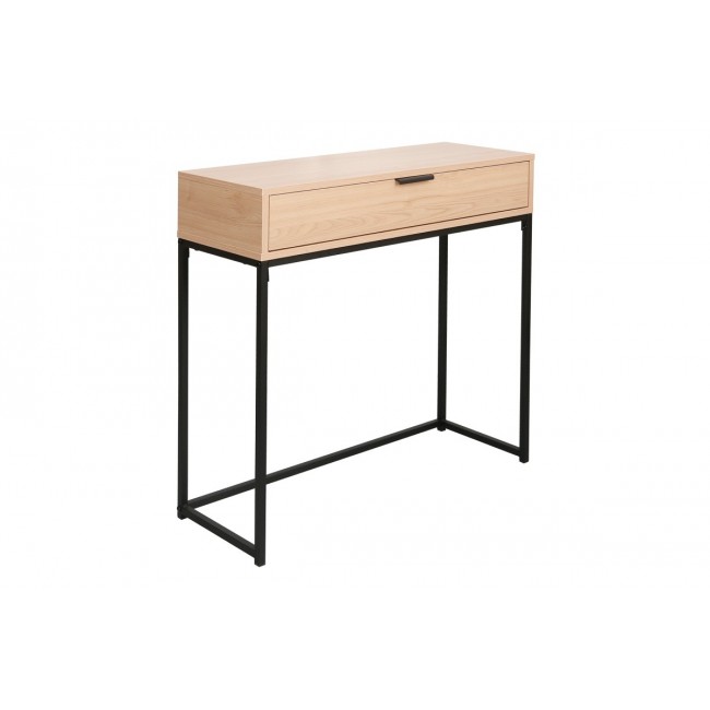 Κονσόλα "JOUMPA" από μέταλλο σε χρώμα φυσικό/μαύρο 80x28x76.5