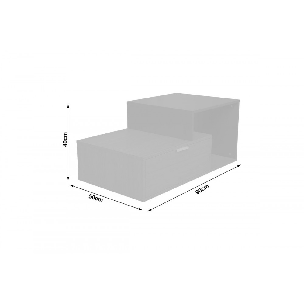 Τραπέζι σαλονιού "VOPLE" σε χρώμα φυσικό/ανθρακί 90x50x40