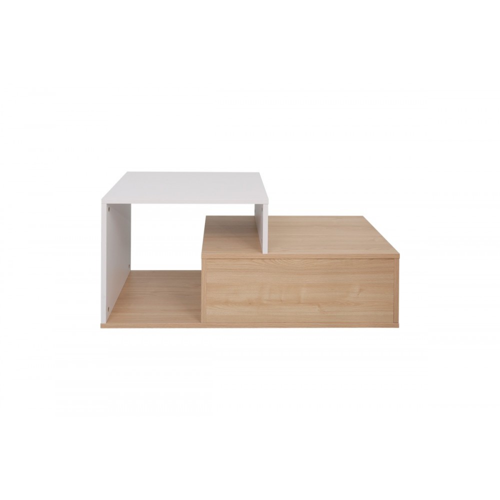 Τραπέζι σαλονιού "VOPLE" σε χρώμα φυσικό/λευκό 90x50x40