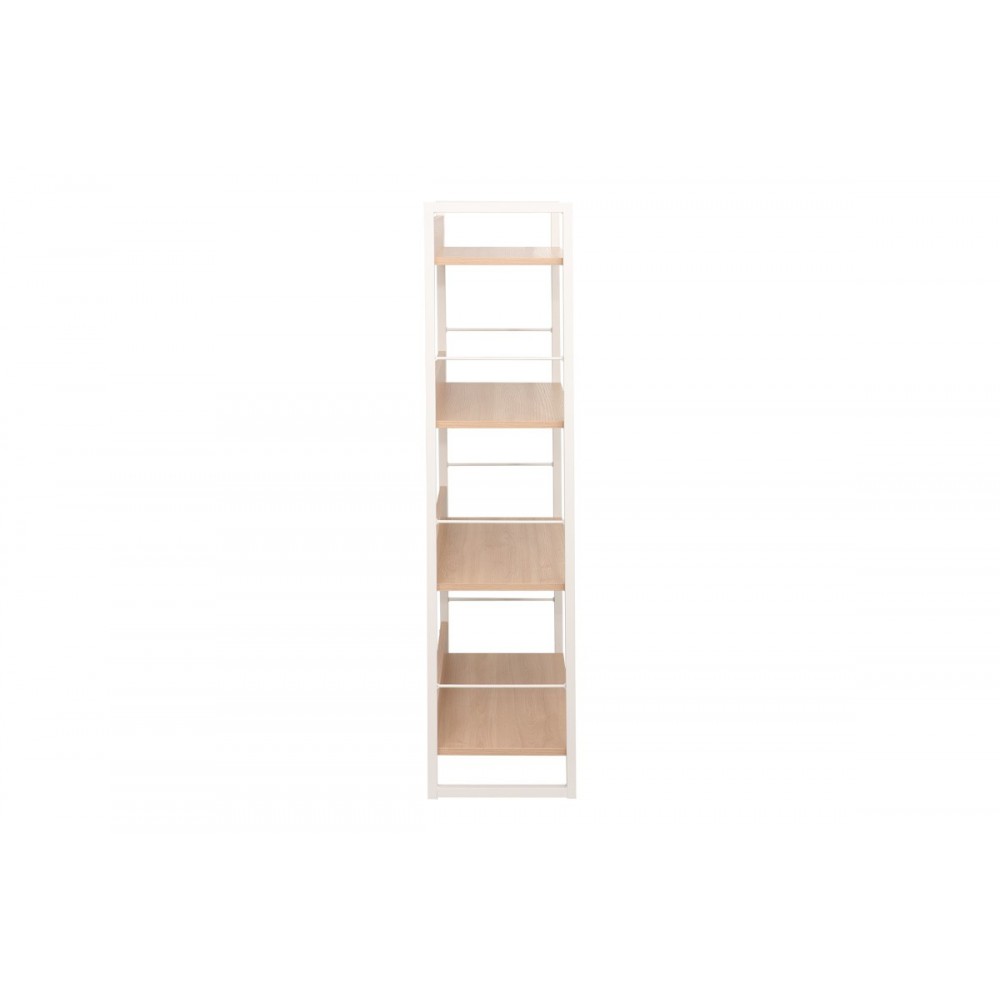 Βιβλιοθήκη "DORFIE" από μέταλλο σε χρώμα φυσικό/λευκό 70x30x124.5