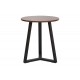 Βοηθητικό τραπέζι "TREPOLO" από μέταλλο σε χρώμα καρυδί/μαύρο Φ45x52