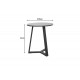 Βοηθητικό τραπέζι "TREPOLO" από μέταλλο σε χρώμα καρυδί/μαύρο Φ45x52