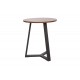 Βοηθητικό τραπέζι "TREPOLO" από μέταλλο σε χρώμα καρυδί/μαύρο Φ45x52