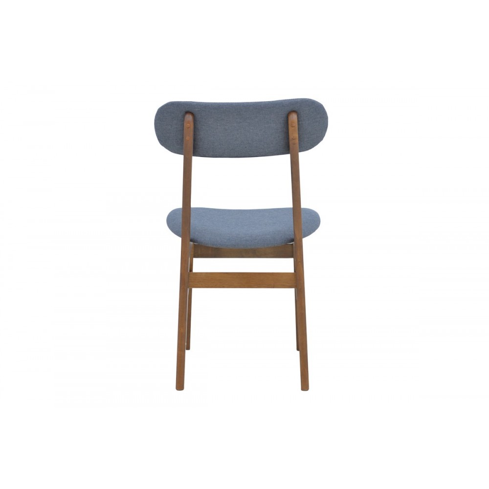 Καρέκλα "GABORN" από ξύλο/ύφασμα σε χρώμα καρυδί/γκρι 47x47x81.5