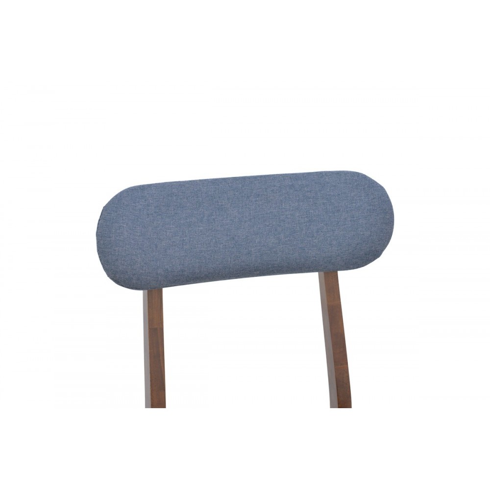 Καρέκλα "GABORN" από ξύλο/ύφασμα σε χρώμα καρυδί/γκρι 47x47x81.5