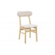 Καρέκλα "GABORN" από ξύλο/ύφασμα σε χρώμα φυσικό/μπεζ 47x47x81.5