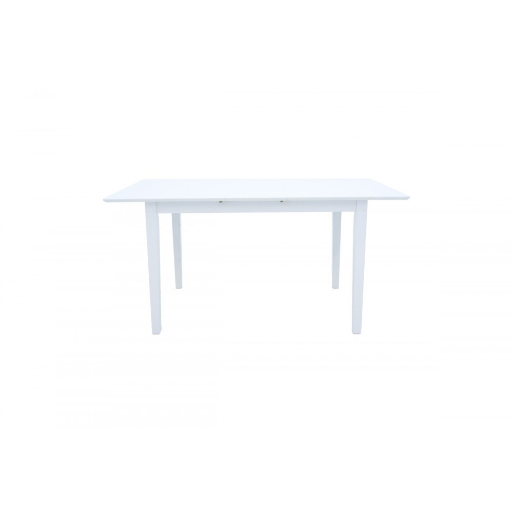 Tραπέζι επεκτεινόμενο "MABOR" από ξύλο σε χρώμα λευκό 120-150x80x73.8