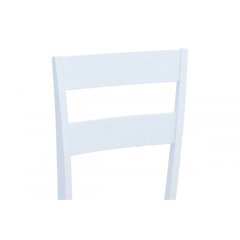 Καρέκλα "YORK" από ξύλο σε χρώμα λευκό/φυσικό 39.5x47.5x89