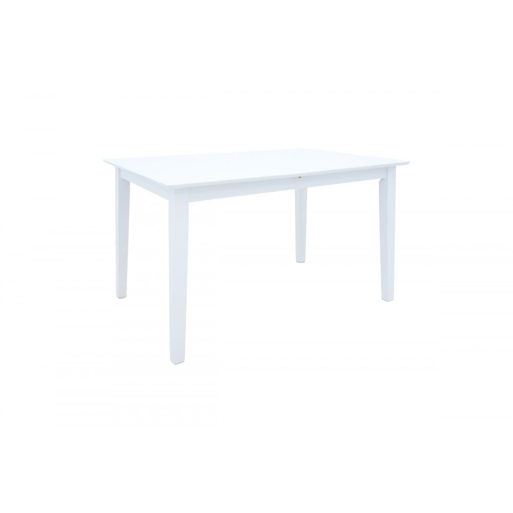 Tραπεζαρία επεκτεινόμενη 5τμχ "MABOR-HOUSTON" από ξύλο σε χρώμα λευκό 120-150x80x73.8