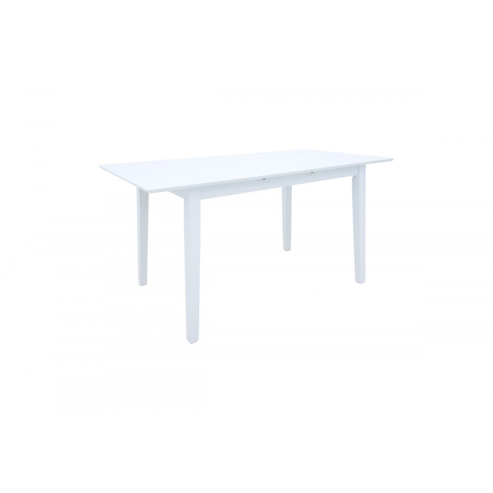 Tραπεζαρία επεκτεινόμενη 5τμχ "MABOR-HOUSTON" από ξύλο σε χρώμα λευκό 120-150x80x73.8
