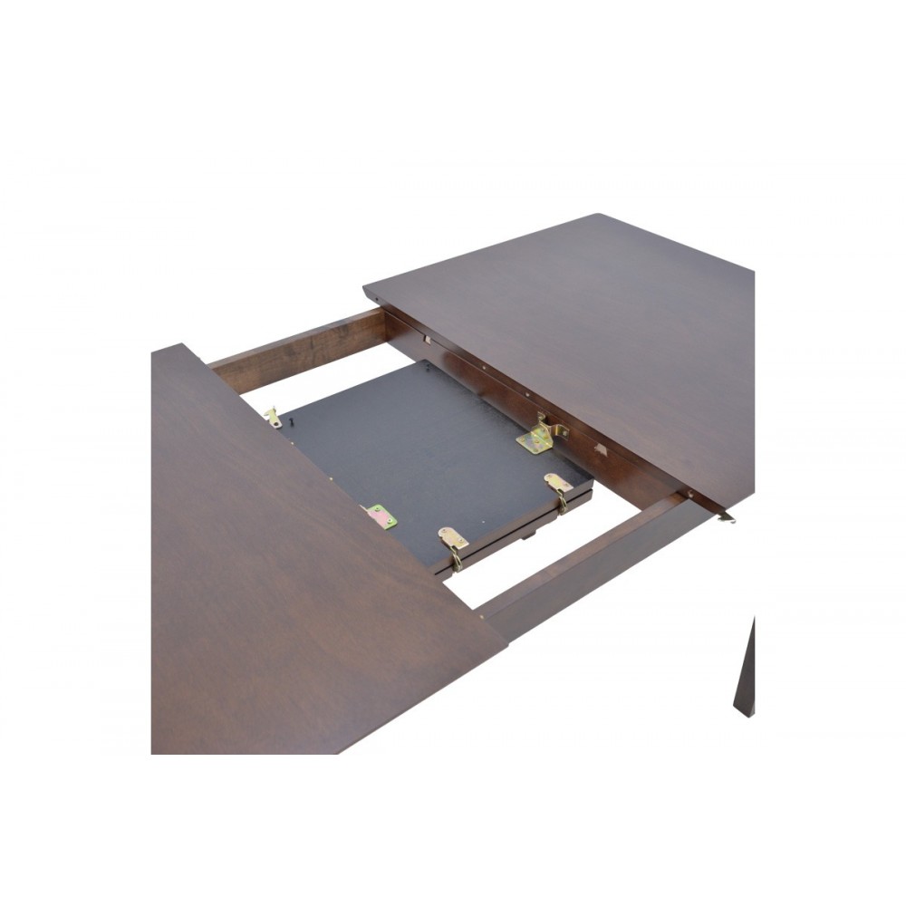 Tραπεζαρία επεκτεινόμενη 5τμχ "MABOR-HOUSTON" από ξύλο σε χρώμα καρυδί 120-150x80x73.8