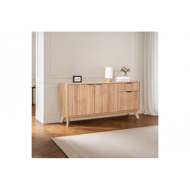 Μπουφές "HAMEA" από mdf σε χρώμα φυσικό 150x39.5x73