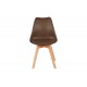 Καρέκλα "GASTON" από pp/pu σε χρώμα καφέ/φυσικό 43x51x75