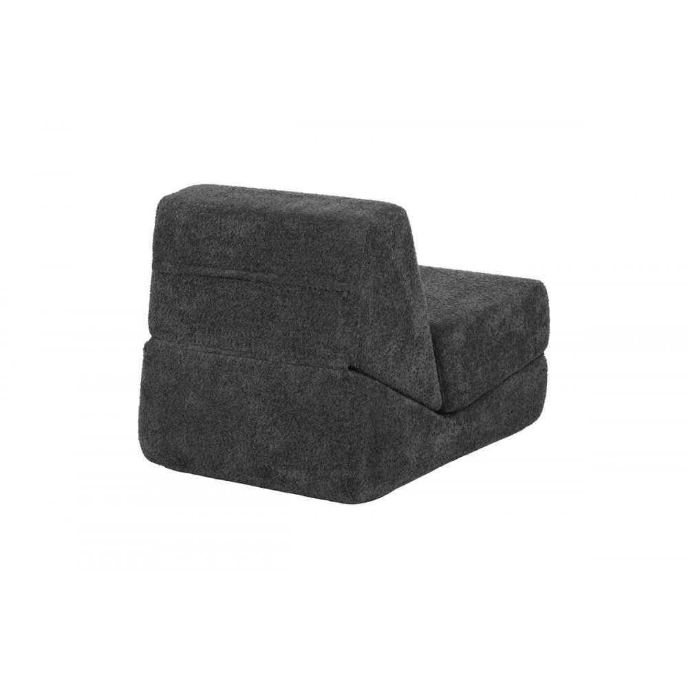 Πολυθρόνα-κρεβάτι "FERDERINA" από ύφασμα σε χρώμα ανθρακί 66x102x73