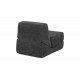 Πολυθρόνα-κρεβάτι "FERDERINA" από ύφασμα σε χρώμα ανθρακί 66x102x73