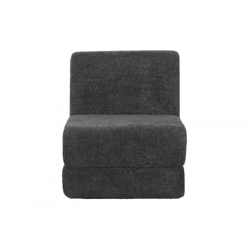 Πολυθρόνα-κρεβάτι "FERDERINA" από ύφασμα σε χρώμα ανθρακί 66x102x73