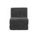 Πολυθρόνα-κρεβάτι "FERDERINA" από ύφασμα σε χρώμα ανθρακί 66x102x73