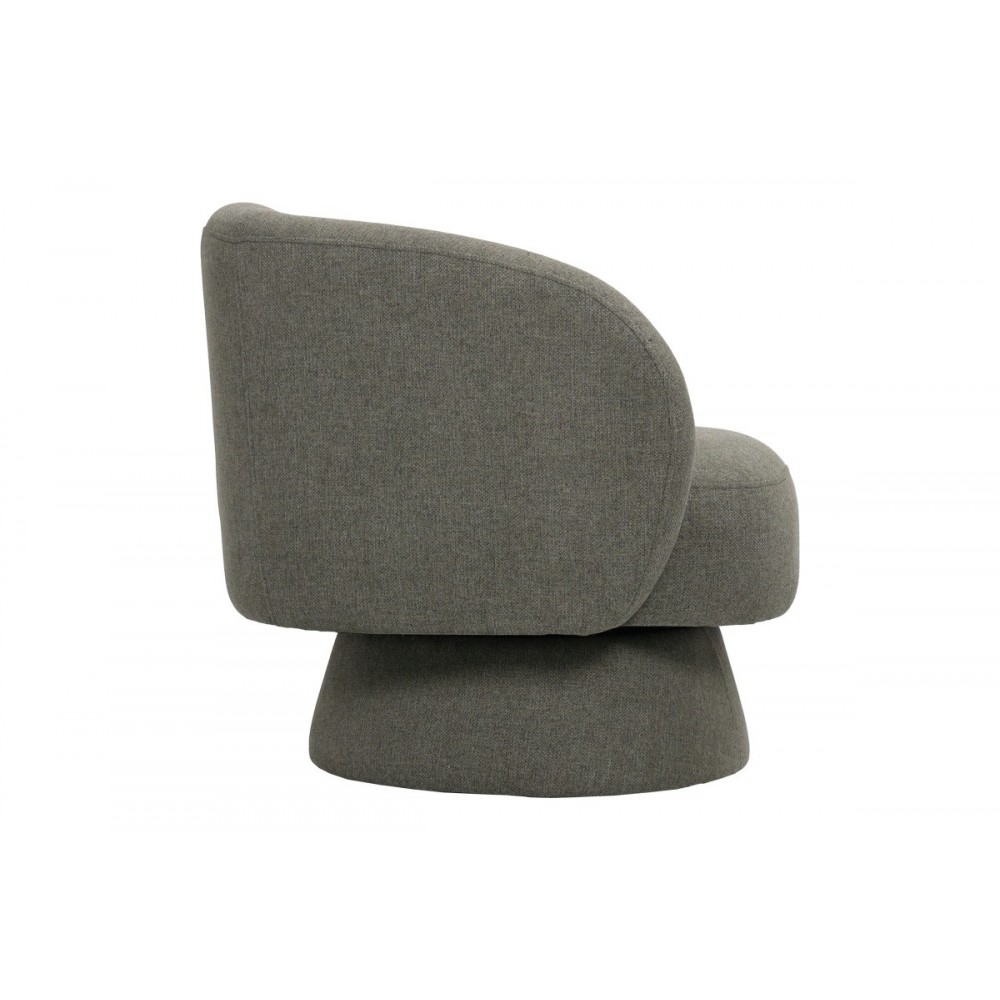 Πολυθρόνα περιστρεφόμενη "KRESLO" από ύφασμα σε χρώμα χακί 78x81x77