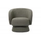 Πολυθρόνα περιστρεφόμενη "KRESLO" από ύφασμα σε χρώμα χακί 78x81x77