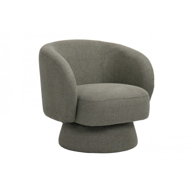 Πολυθρόνα περιστρεφόμενη "KRESLO" από ύφασμα σε χρώμα χακί 78x81x77