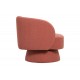 Πολυθρόνα περιστρεφόμενη "KRESLO" από ύφασμα σε χρώμα κεραμιδί 78x81x77