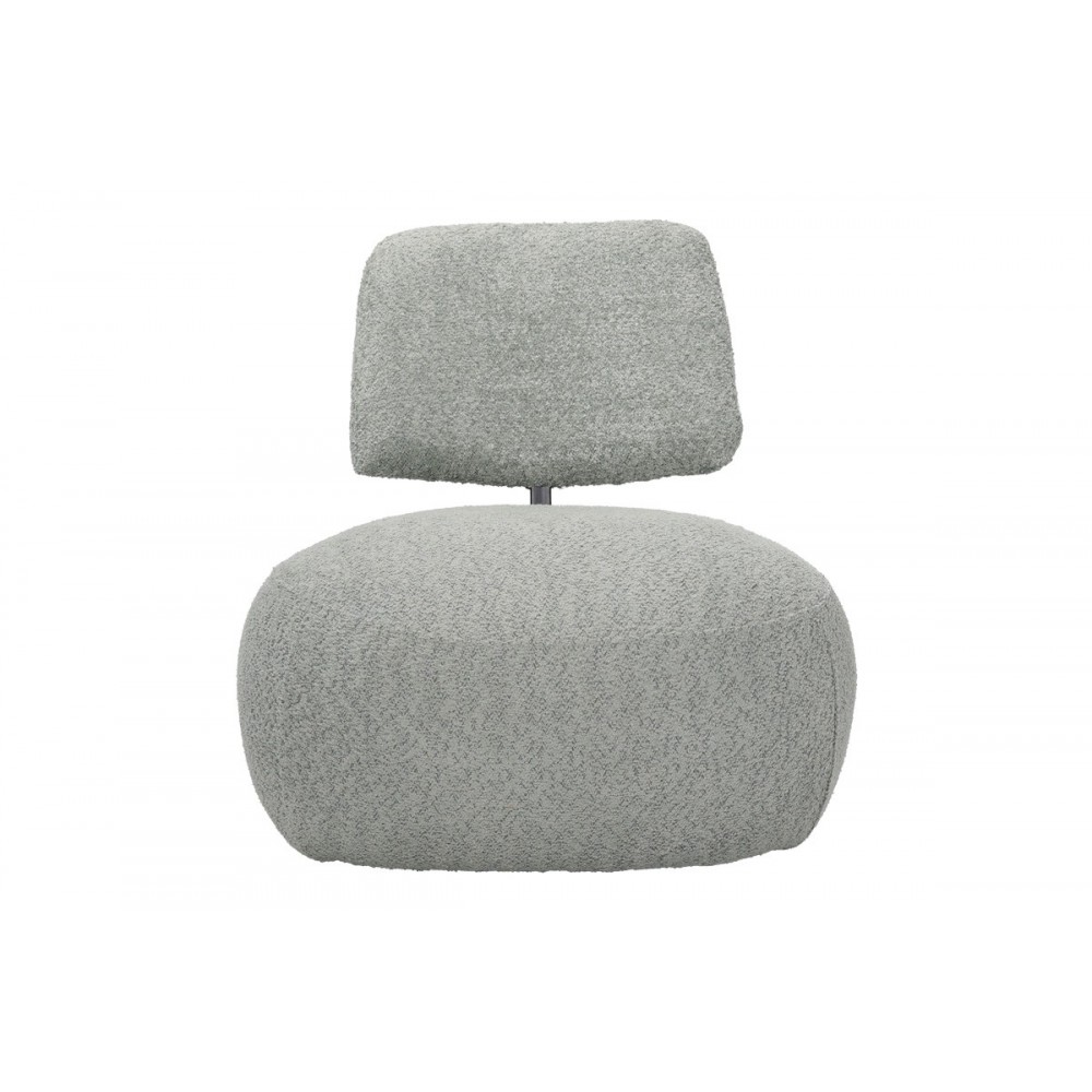 Πολυθρόνα "STONIE" από μπουκλέ ύφασμα σε χρώμα φυστικί 67x73x67