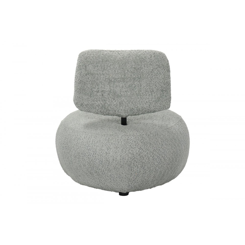 Πολυθρόνα "STONIE" από μπουκλέ ύφασμα σε χρώμα φυστικί 67x73x67