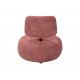 Πολυθρόνα "STONIE" από μπουκλέ ύφασμα σε χρώμα σάπιο μήλο 67x73x67