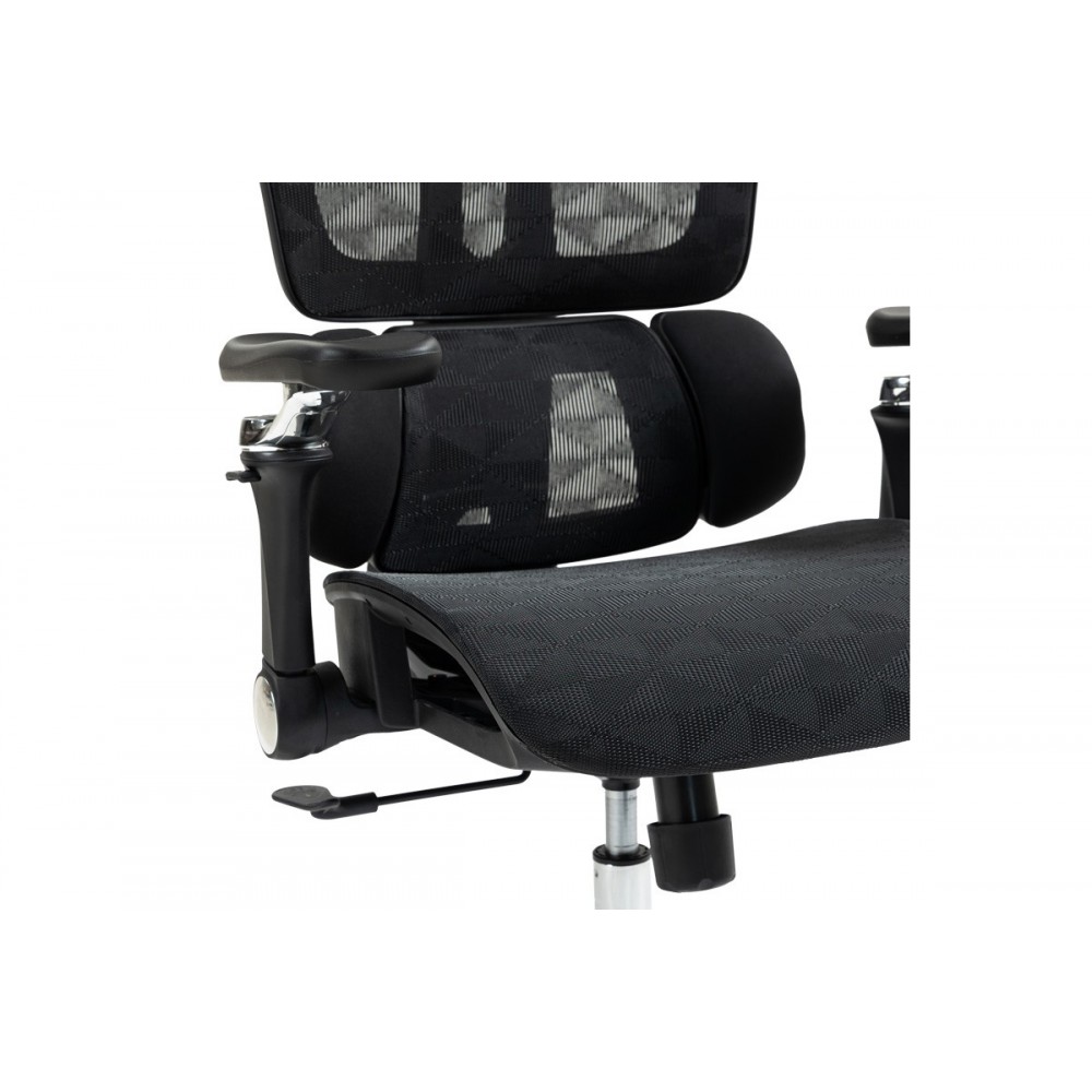 Καρέκλα γραφείου "JEFFER" από mesh ύφασμα σε χρώμα μαύρο 67x62x115-125