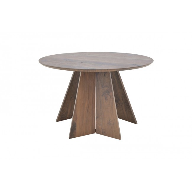 Τραπέζι "BIBBLE" από mdf σε χρώμα καρυδί Φ120x76