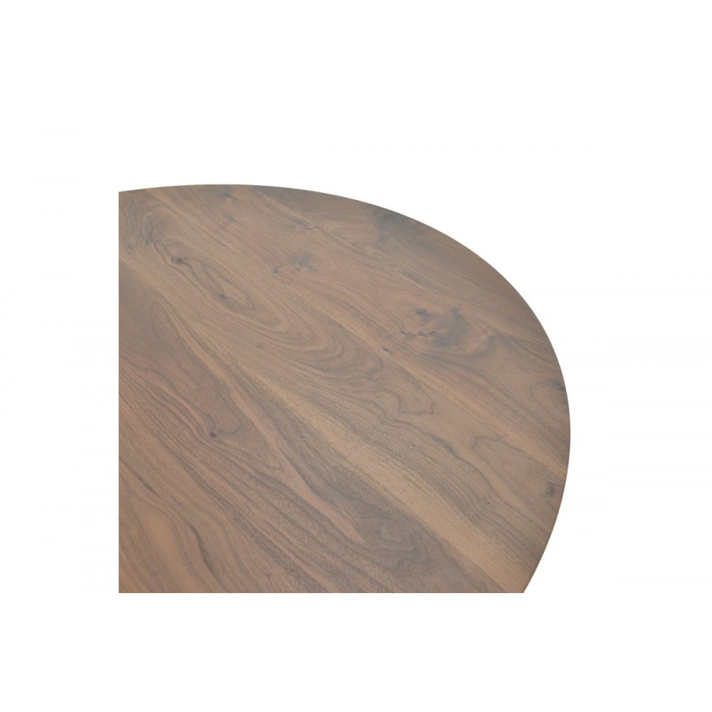 Τραπέζι "BIBBLE" από mdf σε χρώμα καρυδί Φ120x76