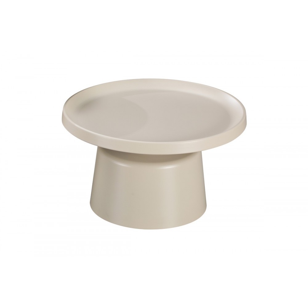 Τραπέζι σαλονιού "GINOZE" από μέταλλο σε χρώμα καπουτσίνο Φ70x38