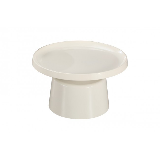 Τραπέζι σαλονιού "GINOZE" από μέταλλο σε χρώμα λευκό Φ70x38