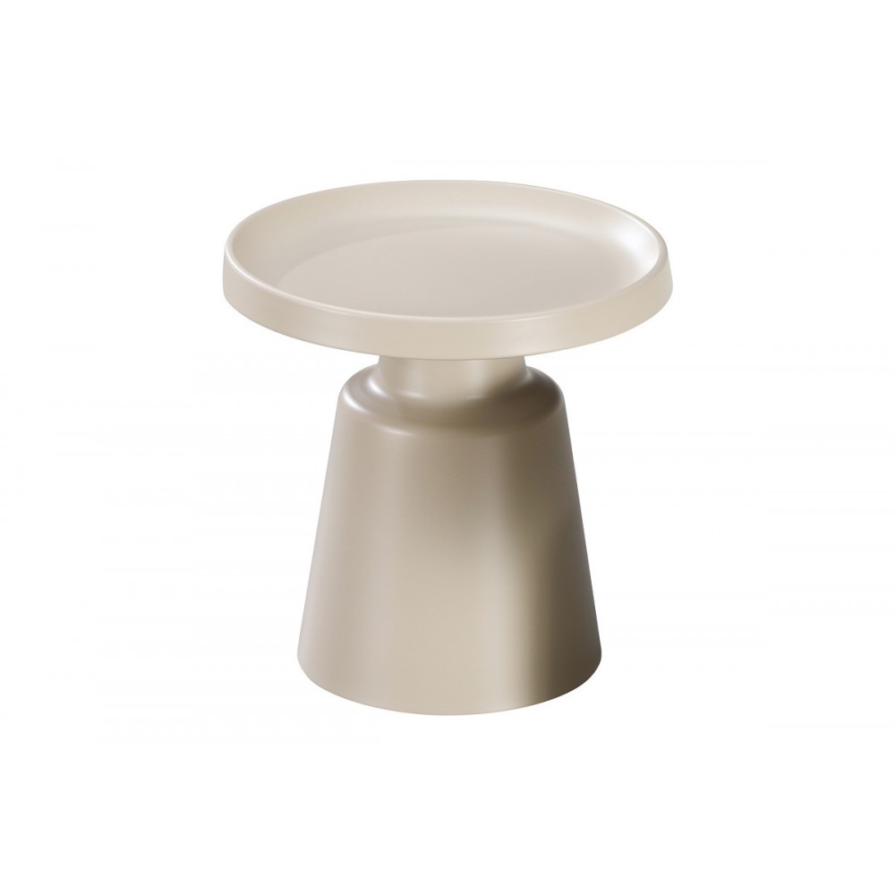 Βοηθητικό τραπέζι "GINOZE" από μέταλλο σε χρώμα καπουτσίνο Φ50x48.5