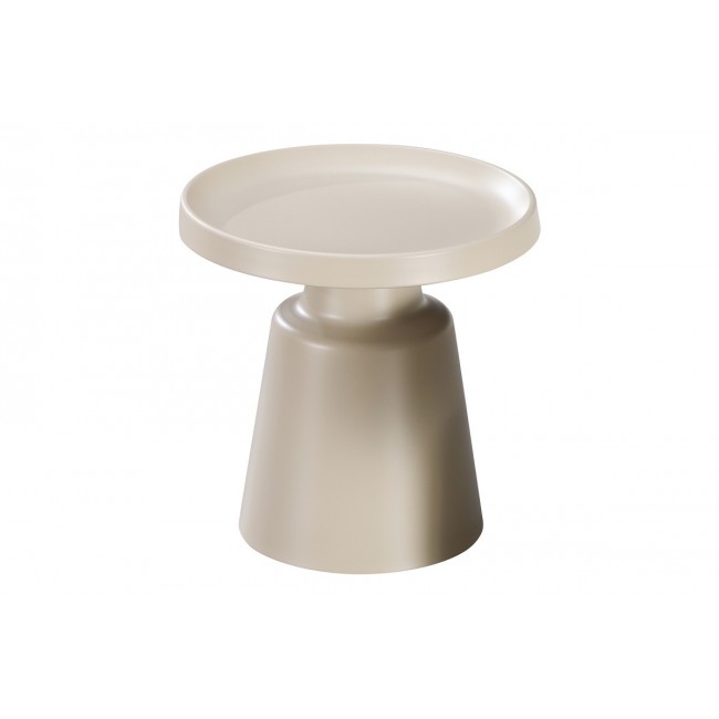 Βοηθητικό τραπέζι "GINOZE" από μέταλλο σε χρώμα καπουτσίνο Φ50x48.5
