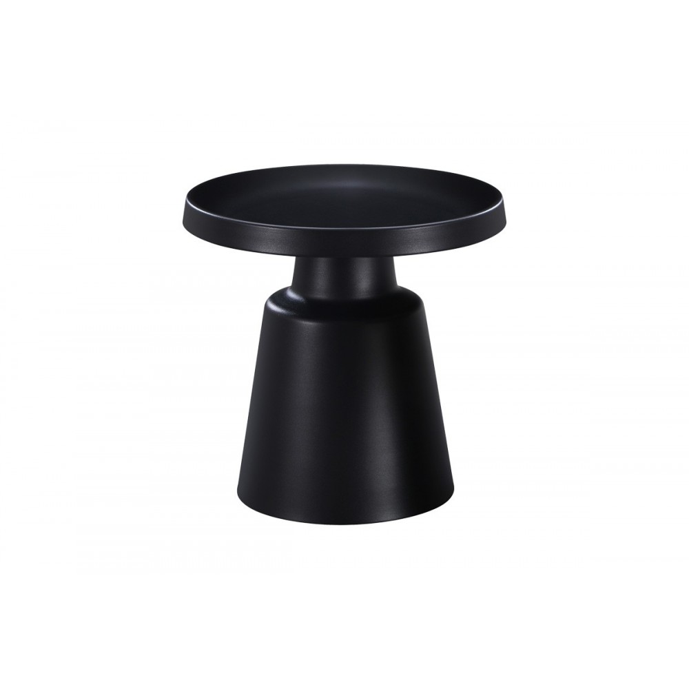 Βοηθητικό τραπέζι "GINOZE" από μέταλλο σε χρώμα μαύρο Φ50x48.5