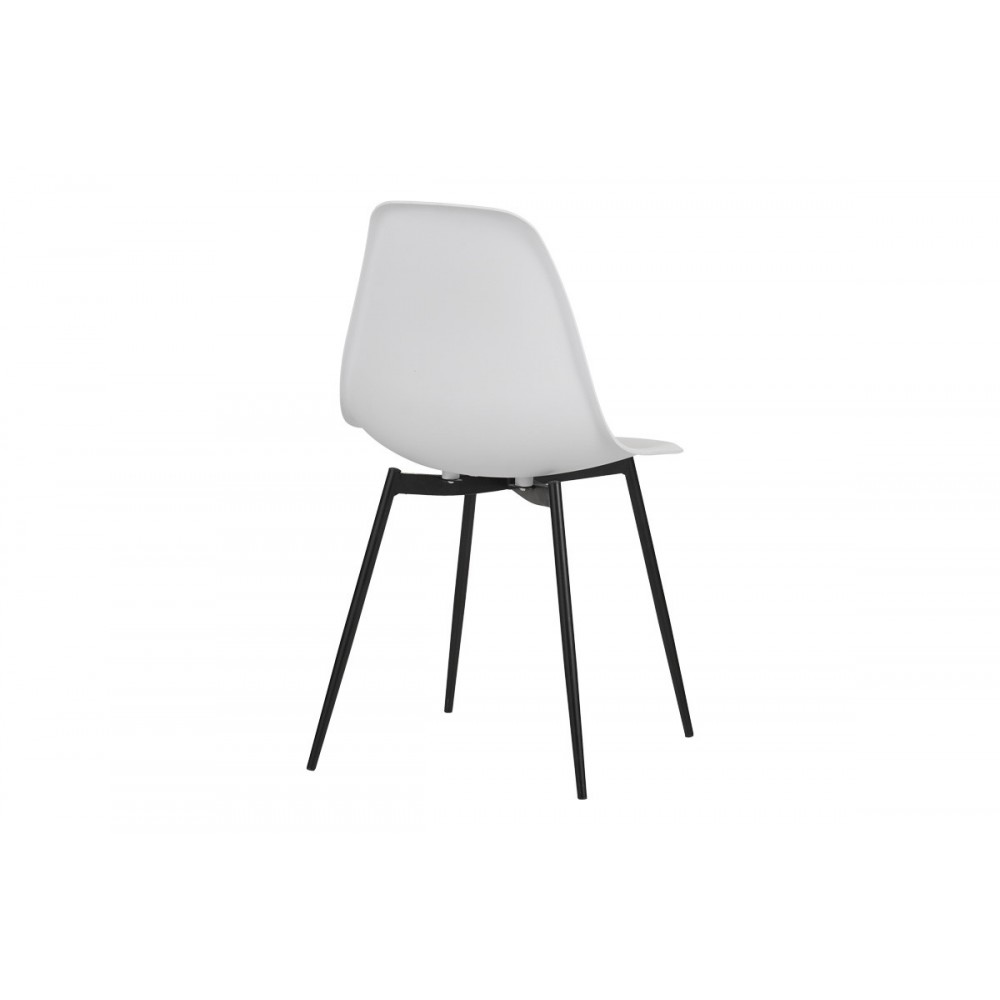 Καρέκλα "BALLEN" από pp/μέταλλο σε χρώμα λευκό/μαύρο 41.5x53x84.5