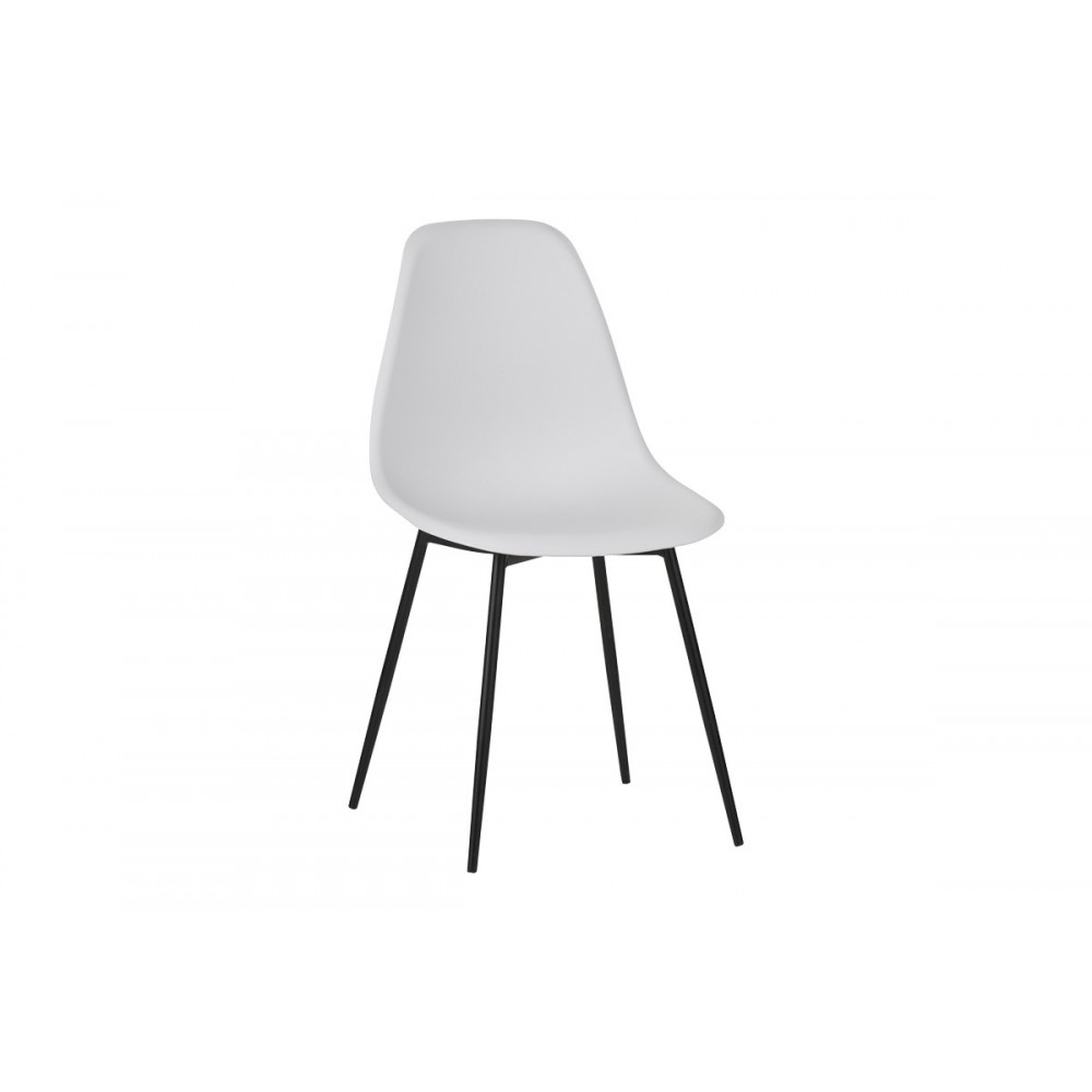 Καρέκλα "BALLEN" από pp/μέταλλο σε χρώμα λευκό/μαύρο 41.5x53x84.5