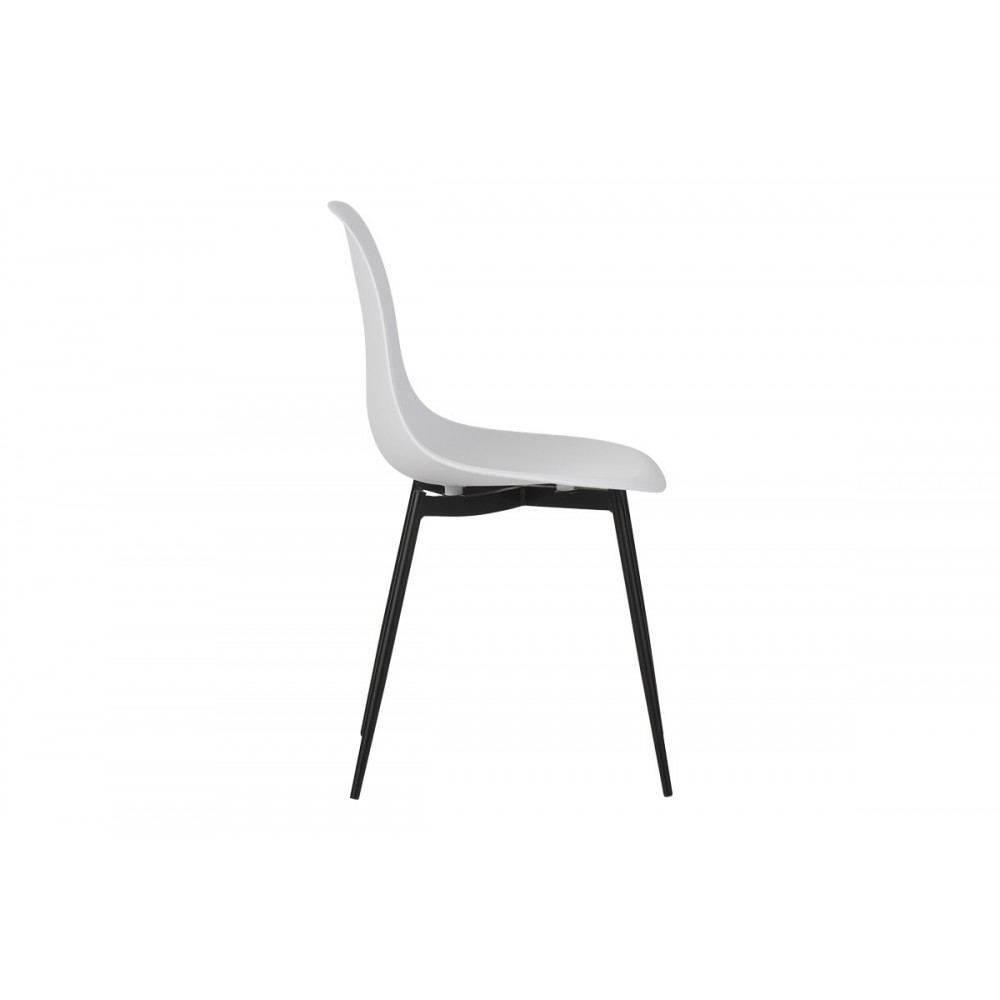 Καρέκλα "BALLEN" από pp/μέταλλο σε χρώμα λευκό/μαύρο 41.5x53x84.5