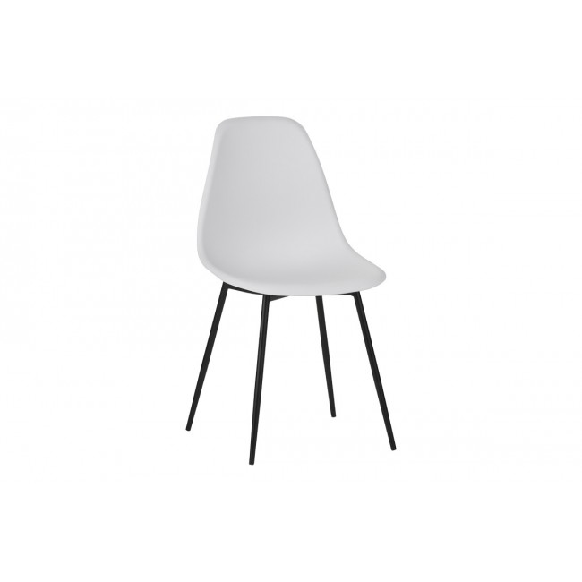 Καρέκλα "BALLEN" από pp/μέταλλο σε χρώμα λευκό/μαύρο 41.5x53x84.5