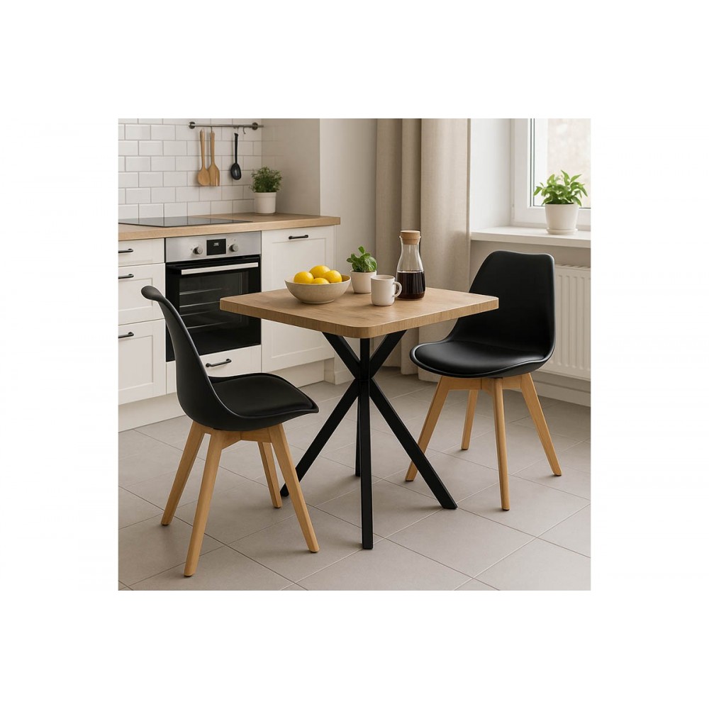 Φοιτητικό πακέτο τραπεζαρίας "TREAT" σε χρώμα oak/μαύρο 3τμχ