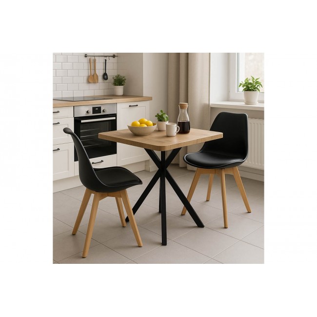 Φοιτητικό πακέτο τραπεζαρίας "TREAT" σε χρώμα oak/μαύρο 3τμχ