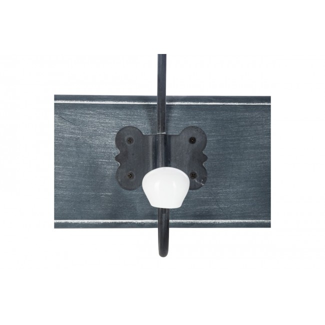 Κρεμάστρα "HOLDEN" από mdf σε χρώμα αντικέ μαύρο 19.5x9x60.5